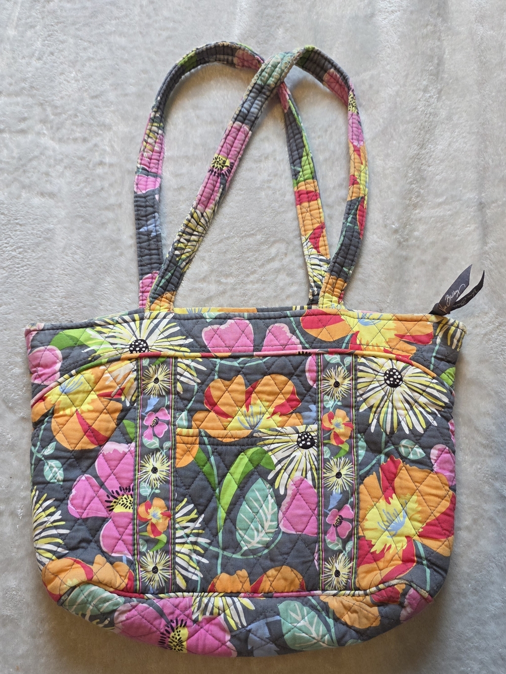Vera Bradley Retired Vintage Jazzy Blooms Quilted Shoulder Bag
